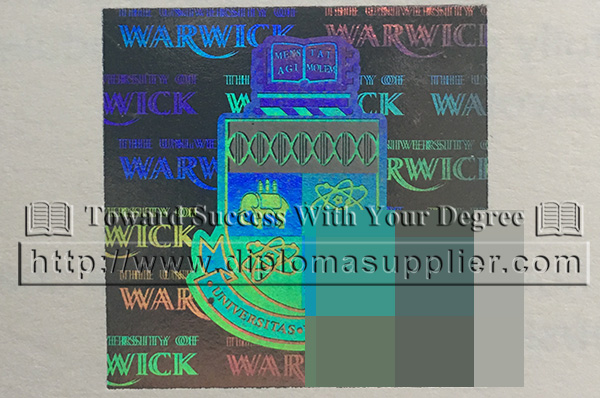 University of Warwick hologram, University of Warwick stamp