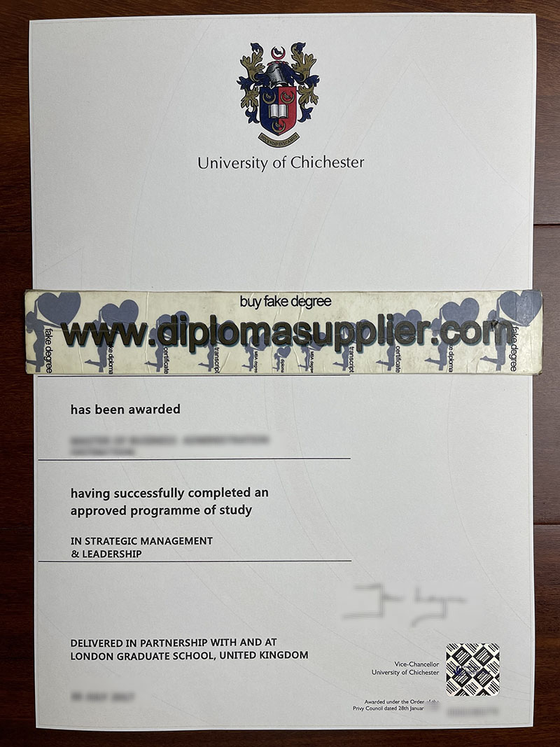 Where to Purchase University of Chichester Fake Degree Certificate?