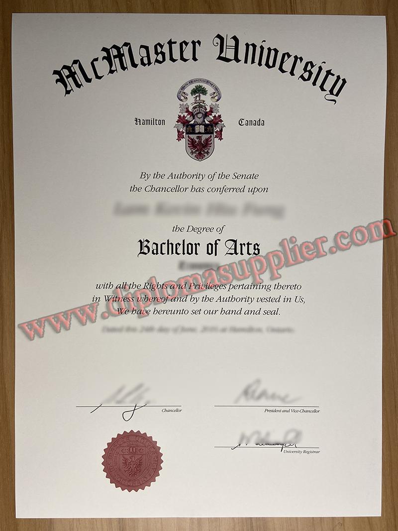 McMaster University diploma, McMaster University fake degree, McMaster University fake certificate