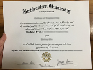 Northeastern University degree sampl