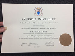 Fake Ryerson University Diploma Samp