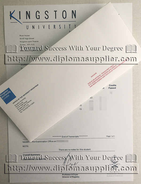 buy fake Kingston University envelope with transcript