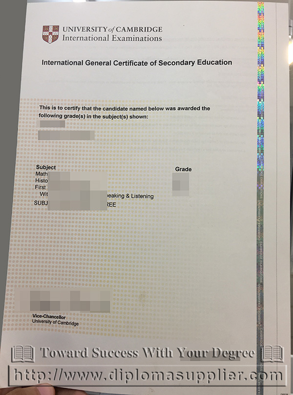 IGCSE certificate, Cambridge IGCSE diploma