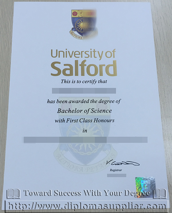 High quality diploma from University of Salford