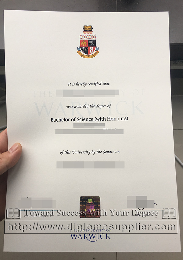 Buy University of Warwick fake BSc degree certificate online