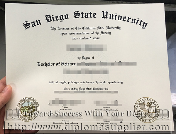 SDSU degree, SDSU diploma certificate, San Diego State University degree