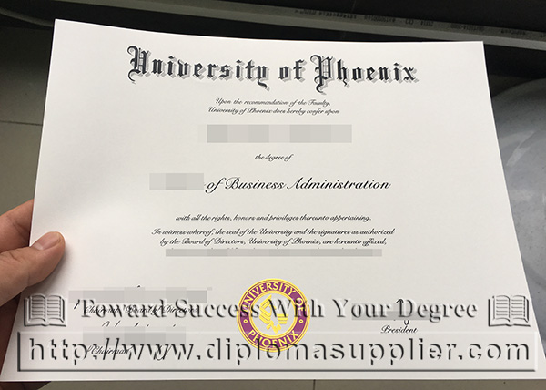 University of Phoenix degree, UPX diploma, UPX certificate
