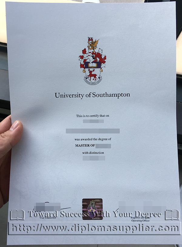 University of Southampton fake Master's degree sample