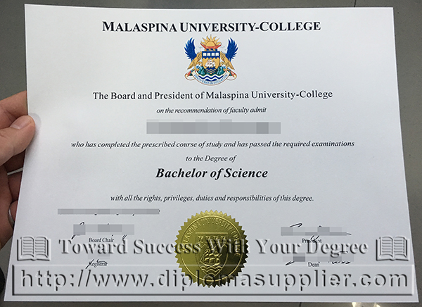 Vancouver Island University degree, Malaspina University-College diploma