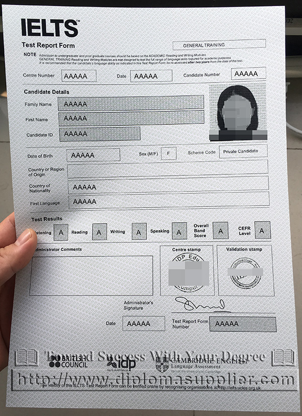 IELTS transcript, IELTS certificate