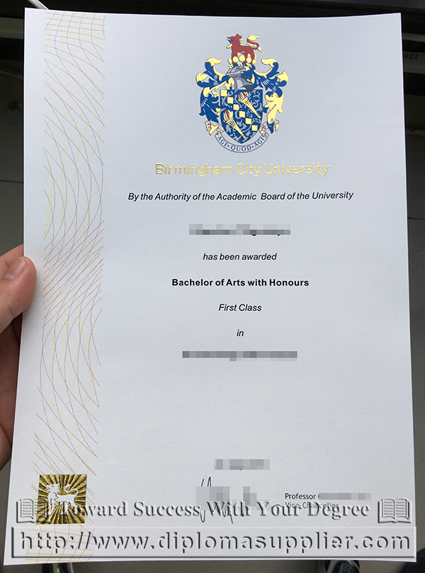 sample of Birmingham City University fake diploma  Buy Fake