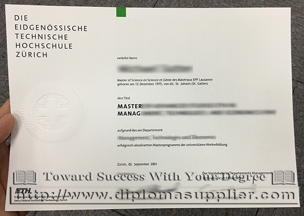 ETH Zürich diploma, ETH Zürich degree, ETH Zürich certificate