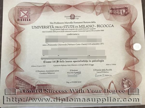buy Università degli Studi di Milano-Bicocca fake diploma