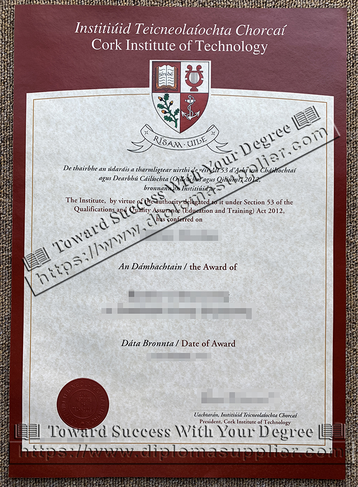 CIT fake degree, Cork Institute of Technology diploma