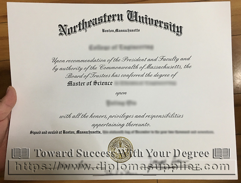 Northeastern University degree sample