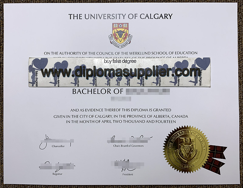 The University of Calgary degree sample