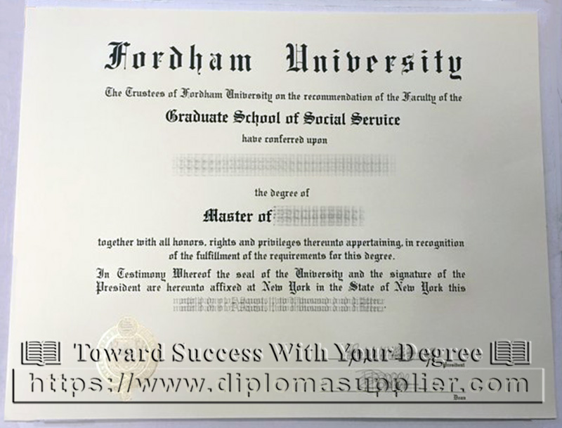Fordham University degree, Fordham University diploma, US degree