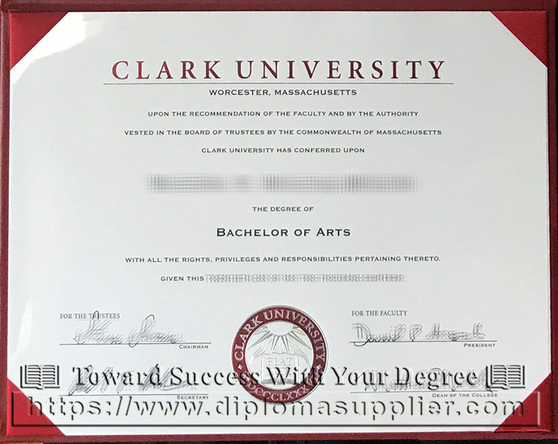 Clark University degree, Clark University diploma