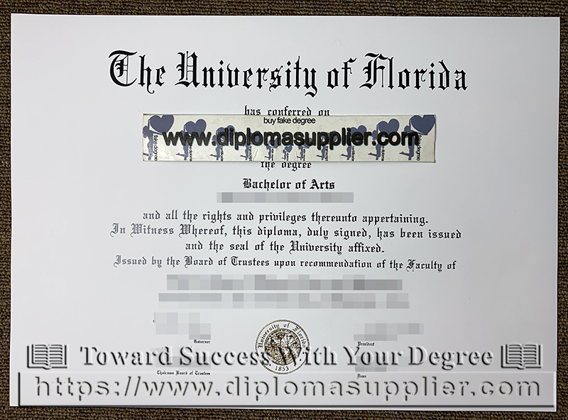 University of Florida diploma, University of Florida bachelor of science degree