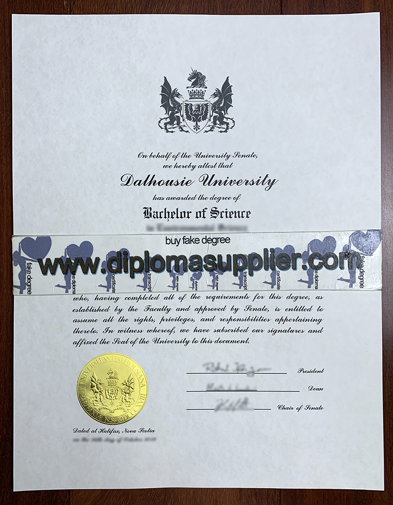 Dalhousie University diploma, DALU degree certificate
