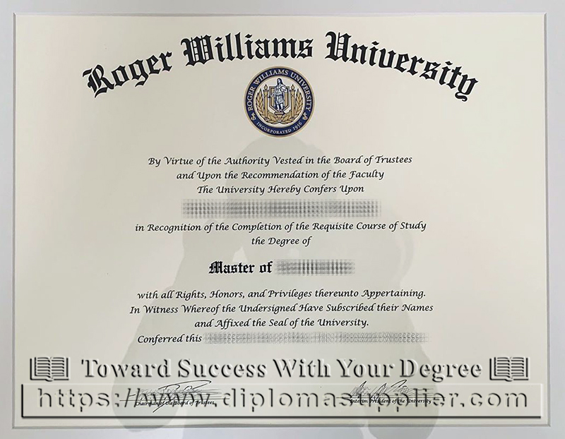 Roger Williams University Fake Diploma, RWU Degree Certificate