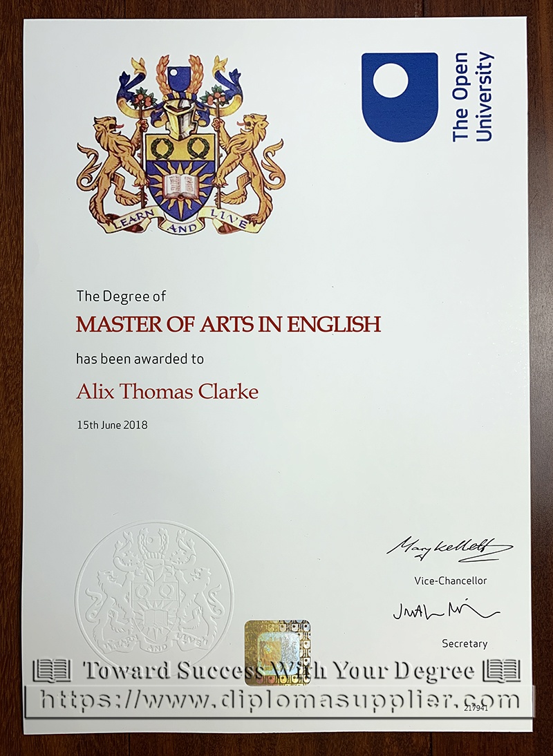 Open University Fake Degree, Alix Thomas Clarke Fake