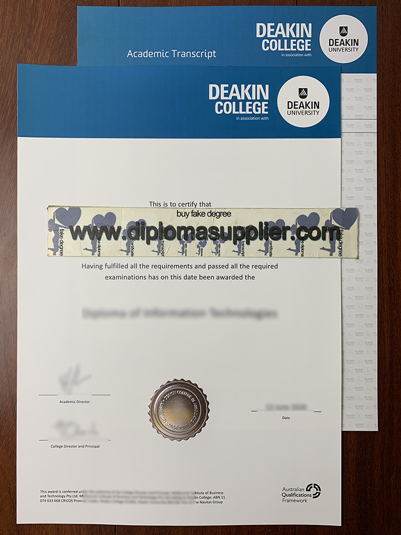 How to buy fake Deakin College diploma certificate
