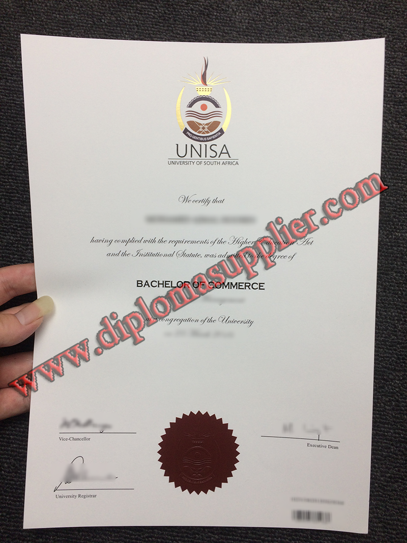 Buy Fake University of South Africa Diploma, UNISA Degree Sample