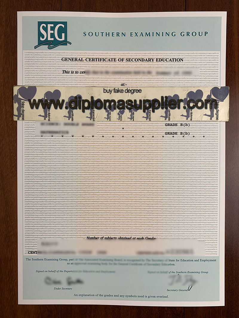 How to Buy SEG GCSE Fake Certificate, Fake Diploma For Sale