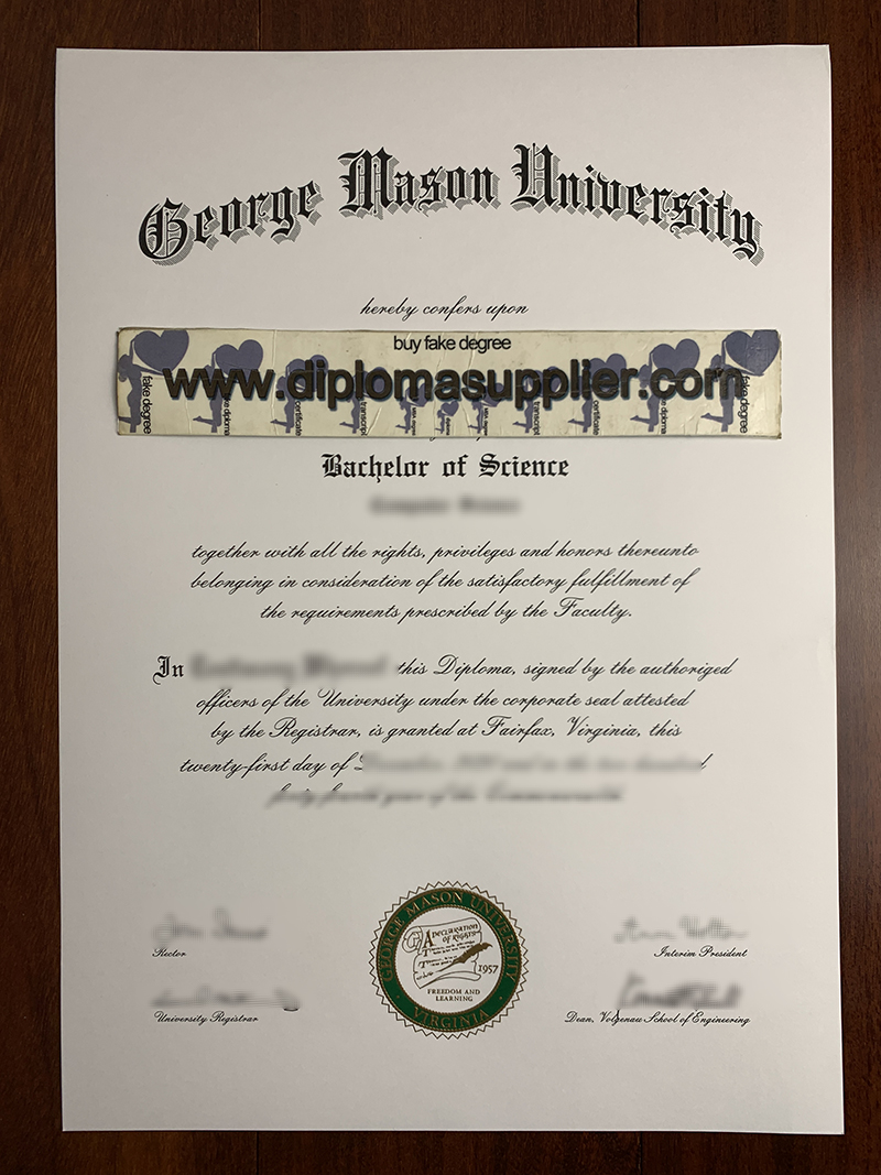 Will You Proud with the George Mason University Fake Degree Cert?