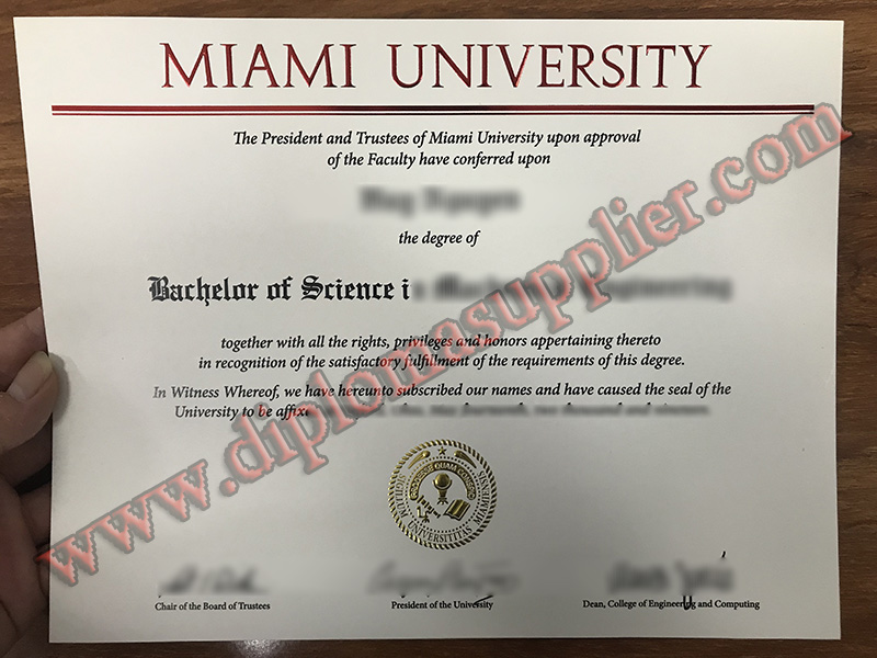 How Fast to Buy Miami University Fake Degree Certificate?