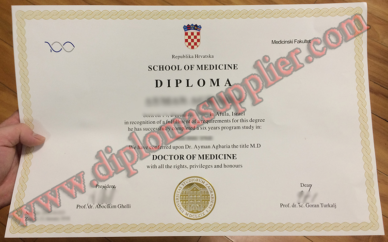 Buy Universitas Studiorum Zagrabiensis Fake Diploma, Fake Degree
