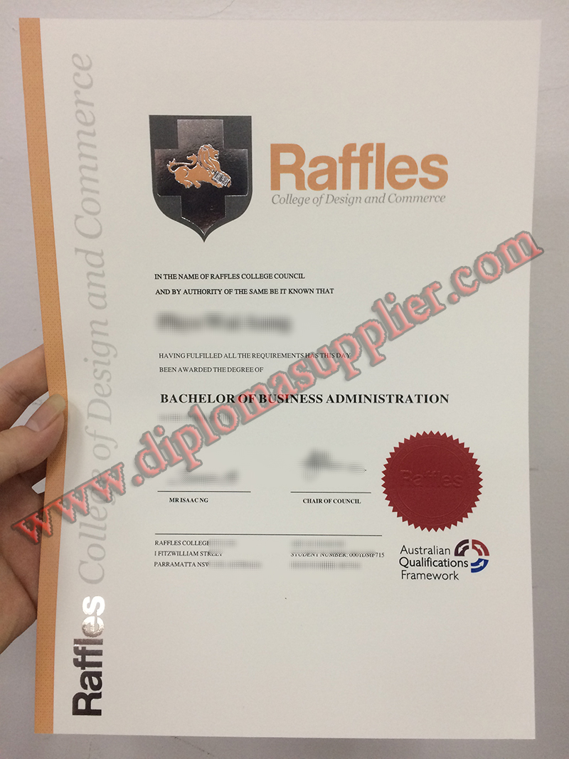 fake Raffles college of design and commerce diploma, Raffles college of design and commerce fake degree