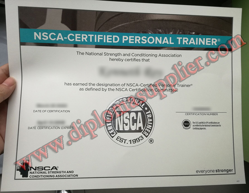 fake NSCA-certified personal trainers diploma, NSCA-certified personal trainers fake certificate