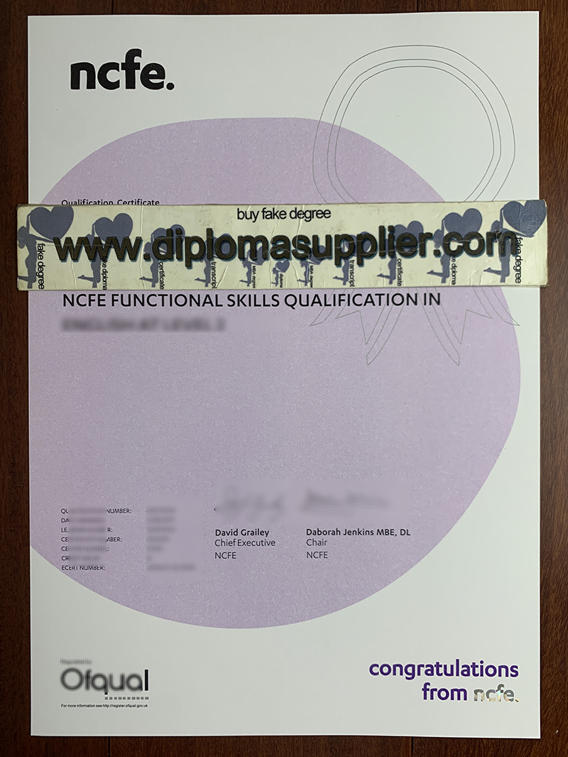 fake NCFE diploma, NCFE fake certificate, buy fake degree online