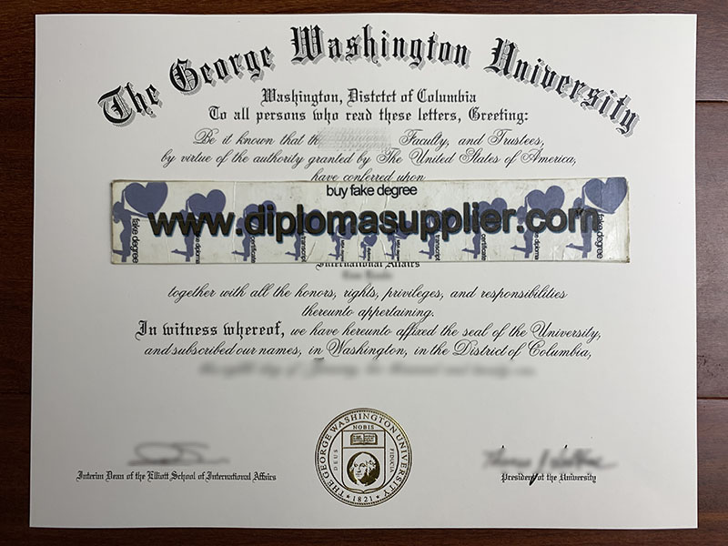 Will You Proud with the George Washington University Fake Diploma?