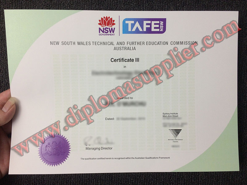How to Buy New South Wales TAFE Fake Certificate Diploma