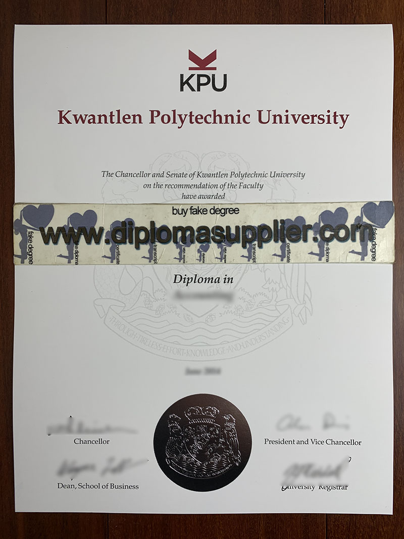 Buy Kwantlen Polytechnic University (KPU) Fake Diploma Certificate Online