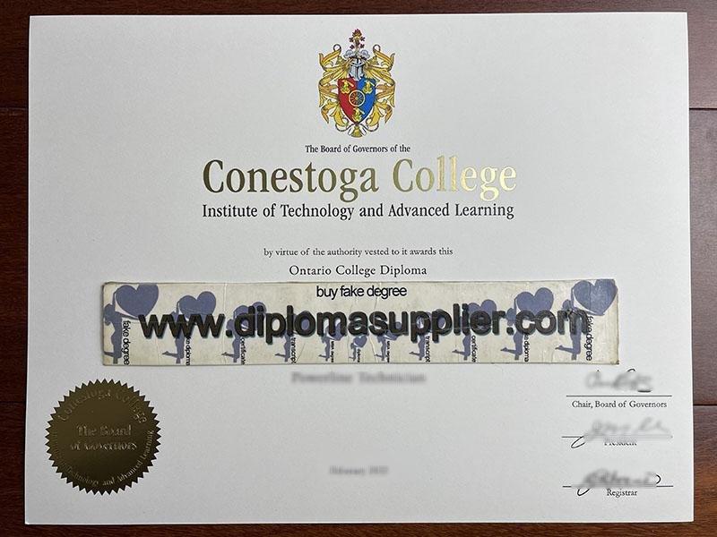 fake Conestoga College diploma, fake Conestoga College degree, fake Conestoga College certificate
