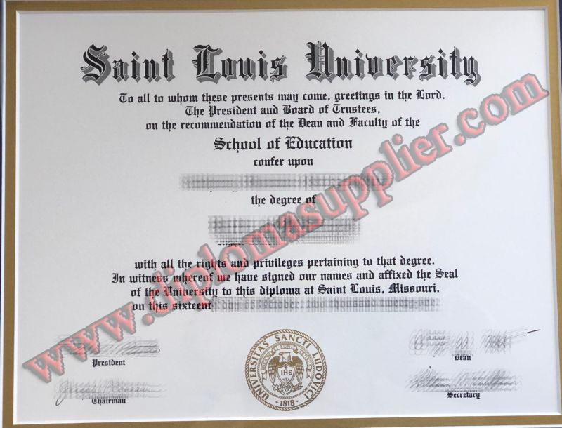 FAKE Saint Louis University diploma, fake Saint Louis University degree, fake Saint Louis University certificate