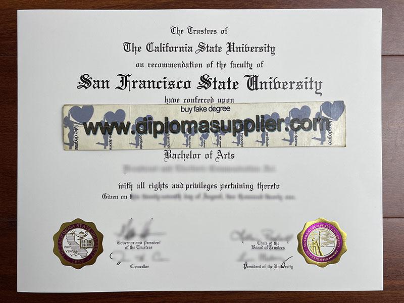 fake SFSU diploma, fake SFSU degree, fake SFSU certificate, fake SFSU transcript