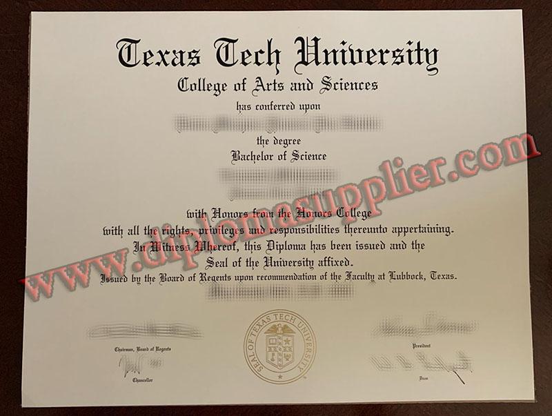 Texas Tech University fake diploma, Texas Tech University fake degree, fake Texas Tech University certificate
