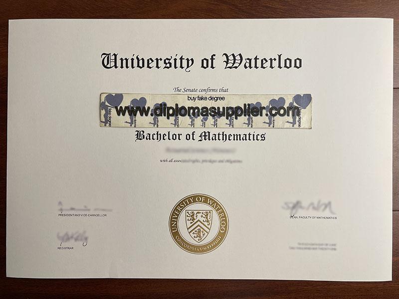 How Long to Buy University of Waterloo Fake Degree Certificate?