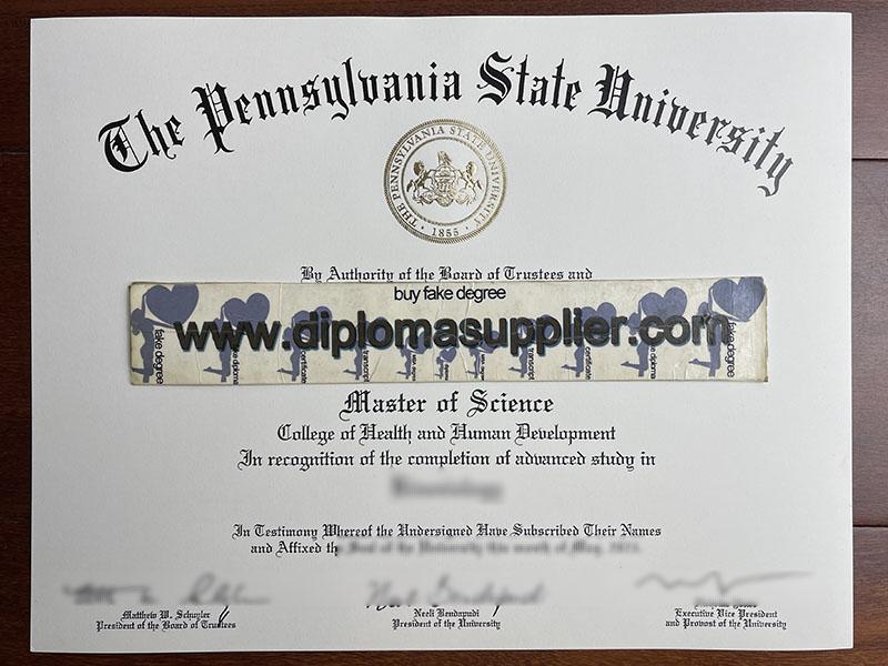 Buy Pennsylvania State University Fake Diploma, Buy PSU Fake Degree