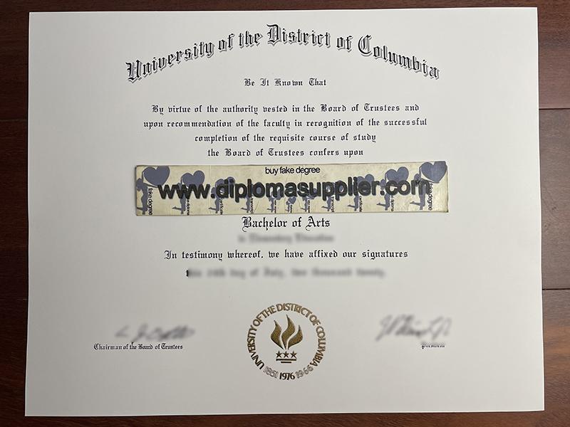 University of the District of Columbia Fake Diploma, Buy UDC Fake Degree