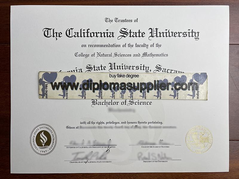 California State University, Sacramento Fake Diploma, Buy CSUS Fake Degree
