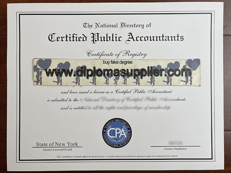New York CPA diploma, New York CPA fake certificate, buy fake degree