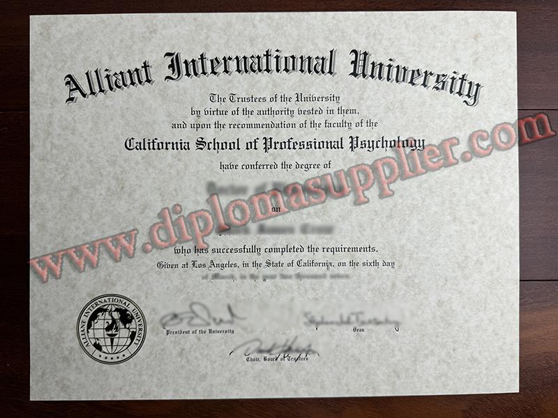 Alliant International University diploma, Alliant International University degree, Alliant International University certificate