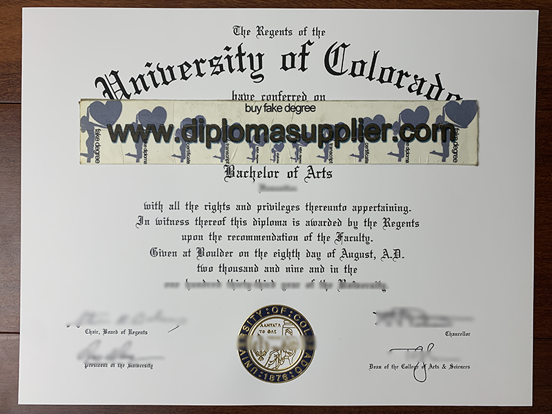 University of Colorado diploma, University of Colorado fake degree, University of Colorado certificate