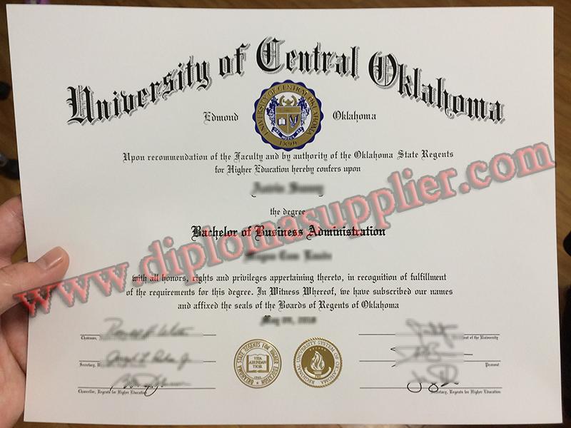University of Central Oklahoma diploma, University of Central Oklahoma fake degree, University of Central Oklahoma certificate
